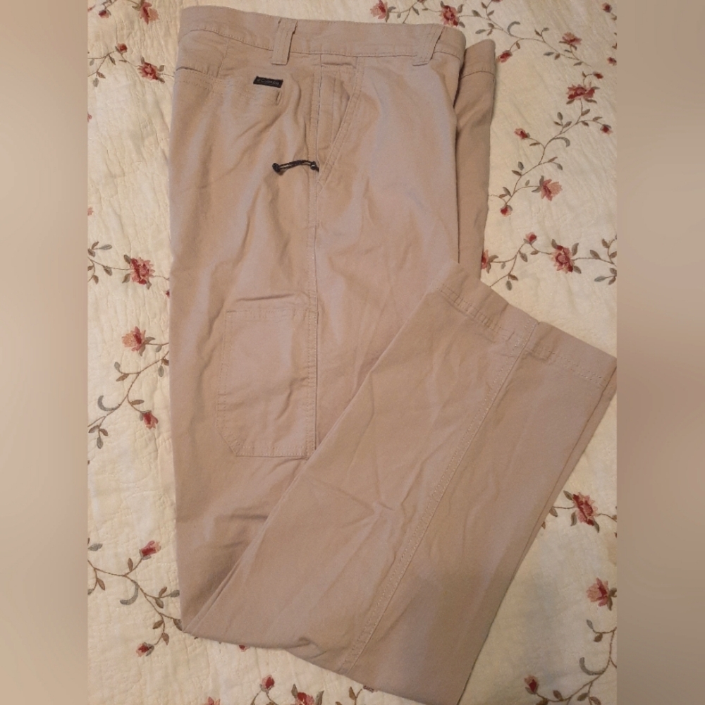 Men's Columbia Khaki Tan Pants Regular Fit 36 X 32